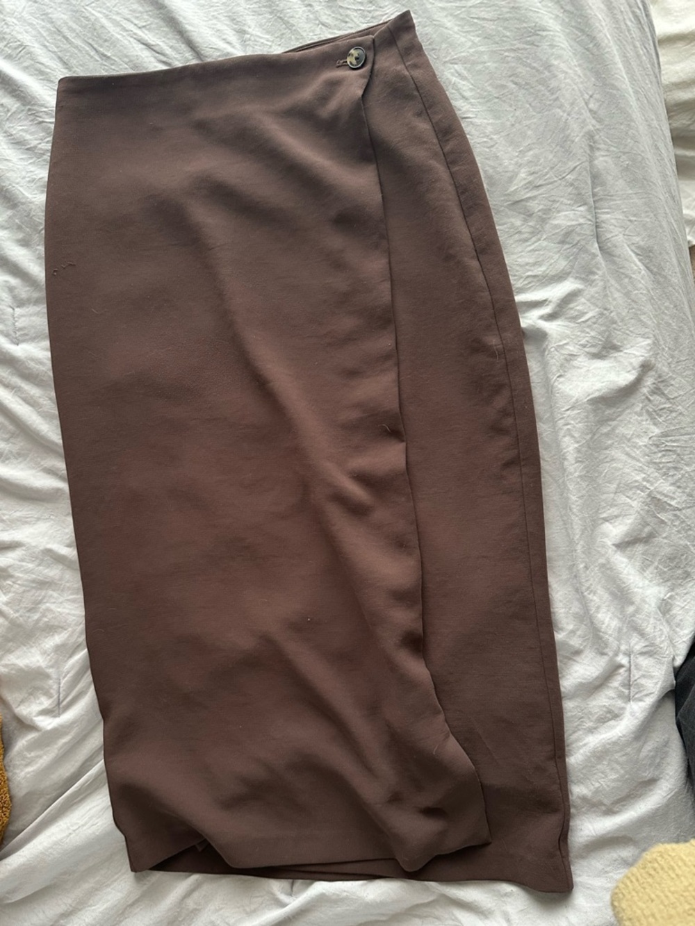 Wilfred Chocolate Brown Wrap Pencil Skirt
